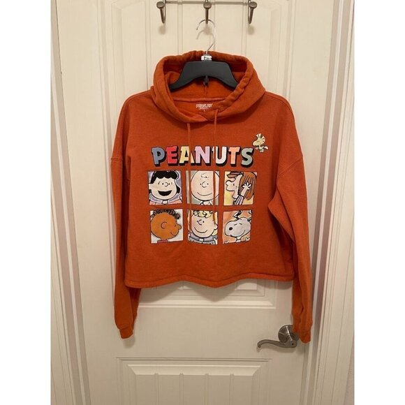 Peanuts Womens Hoodie Long Sleeve Cartoon Characters Print L 60% Cotton 40% Poly - Picture 2 of 10